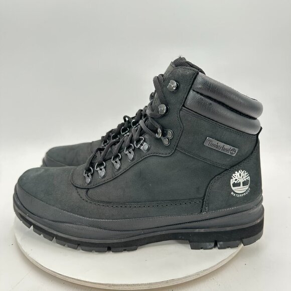 Timberland Field Men Size 11 A1YWV Black Nubuck Trekker Waterproof Hiking Boot - Picture 1 of 11